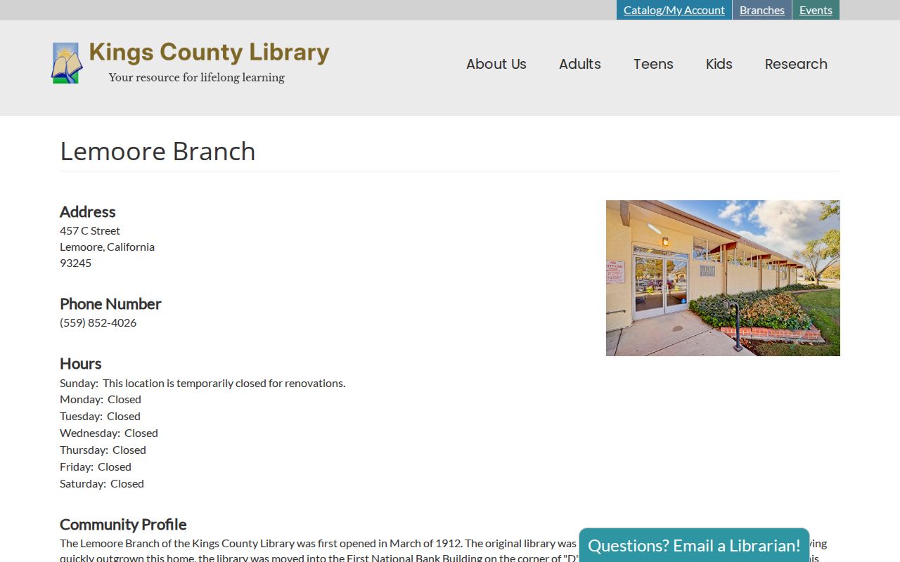 Lemoore city directory local library history and research shelf