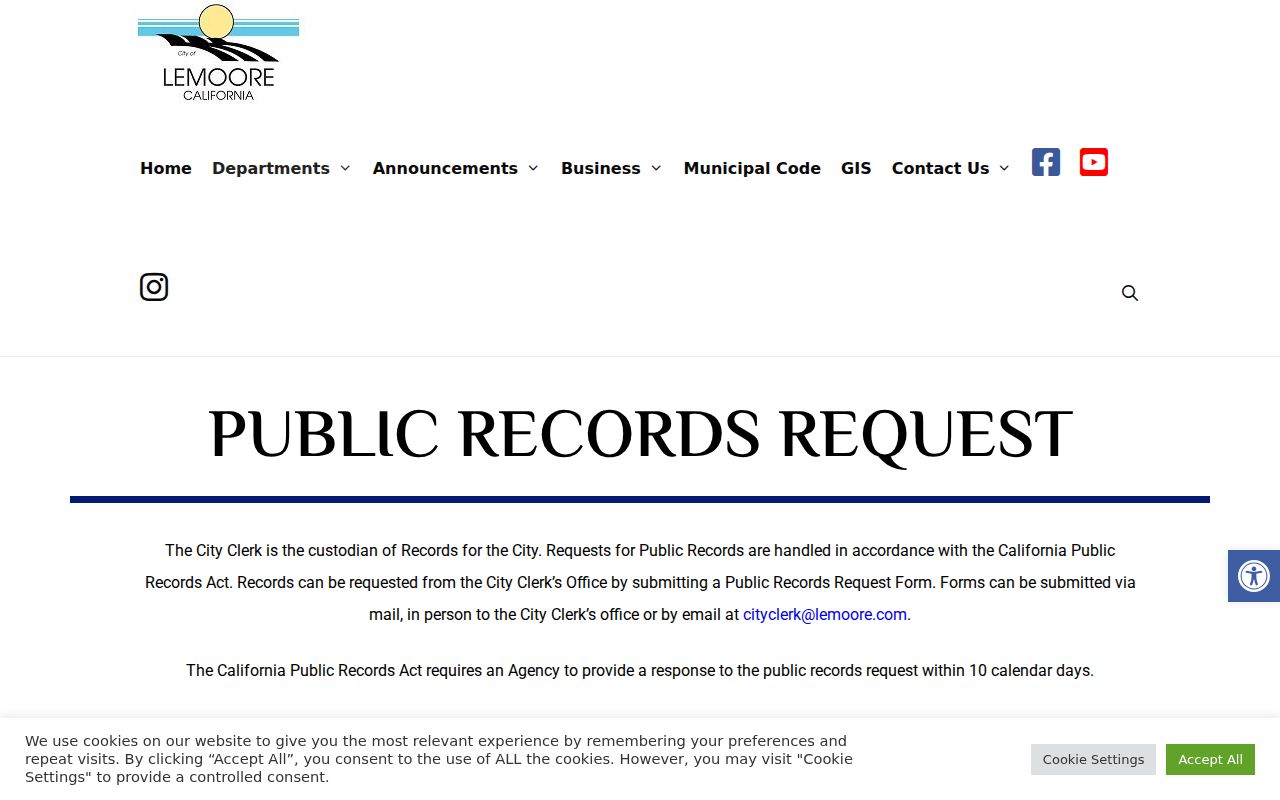 Lemoore residents directory public records request form