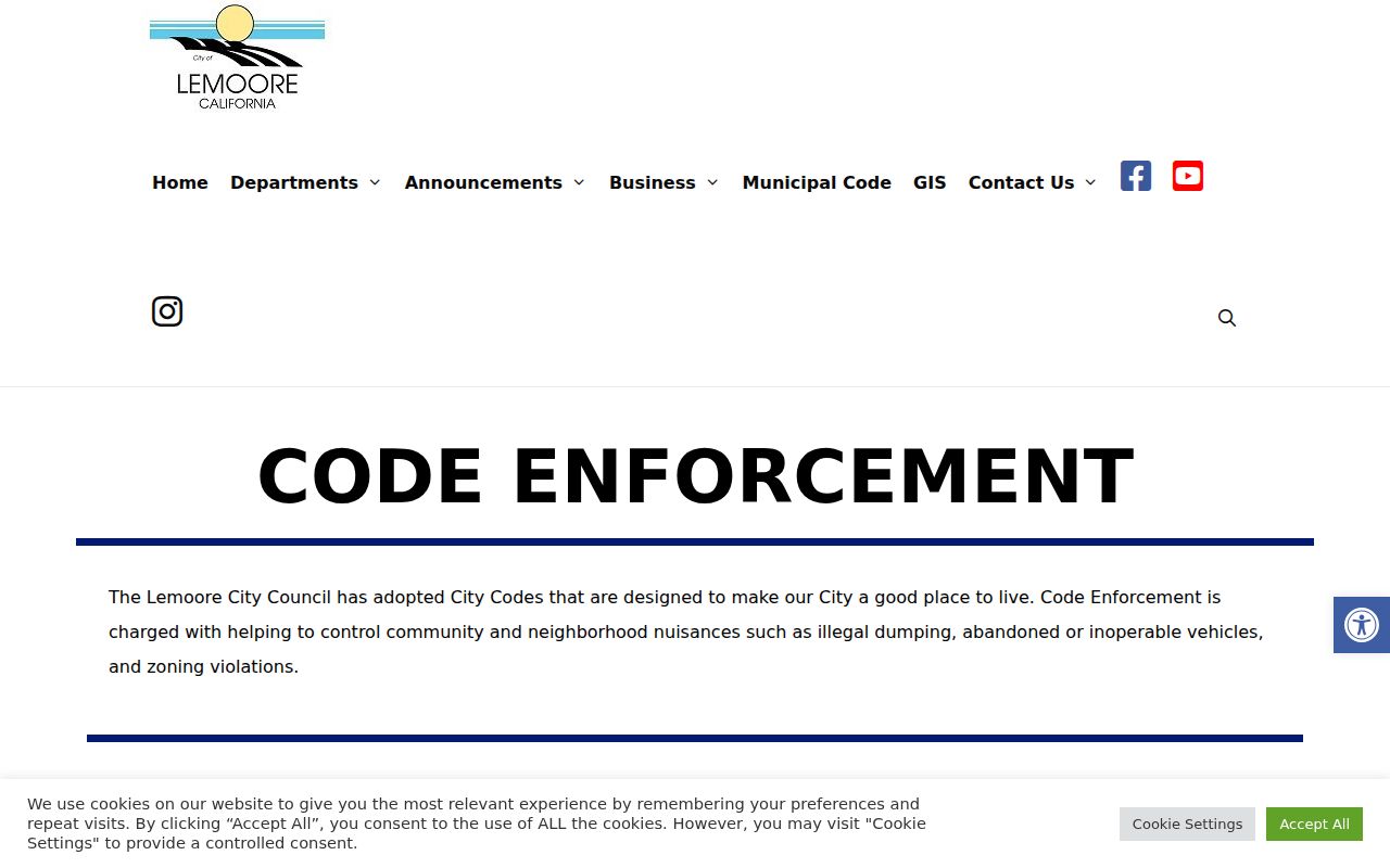 Lemoore street directory address-based code enforcement